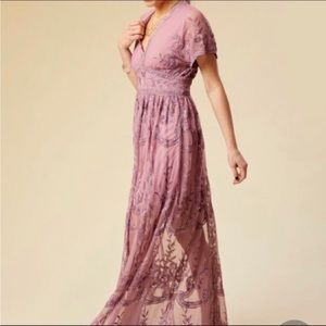 Altar'd State | Mariska Maxi Lace Floral Dress New